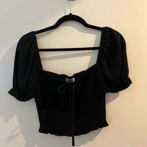 Aritzia Black Wilfred Top Size M